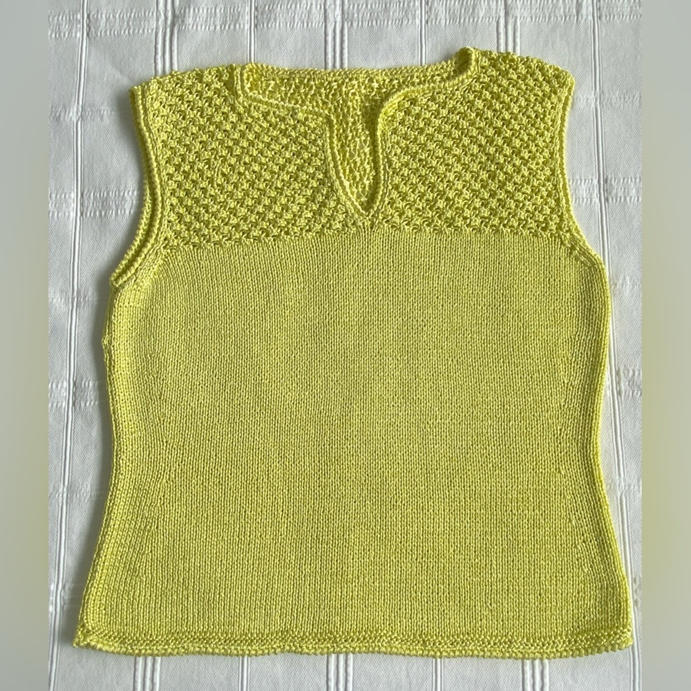 Sweater Tank Handmade in France Premium Cotton Annie Blatt Yarn Medium
